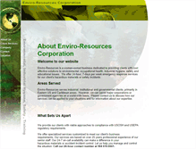 Tablet Screenshot of enviro-resourcescorporation.com